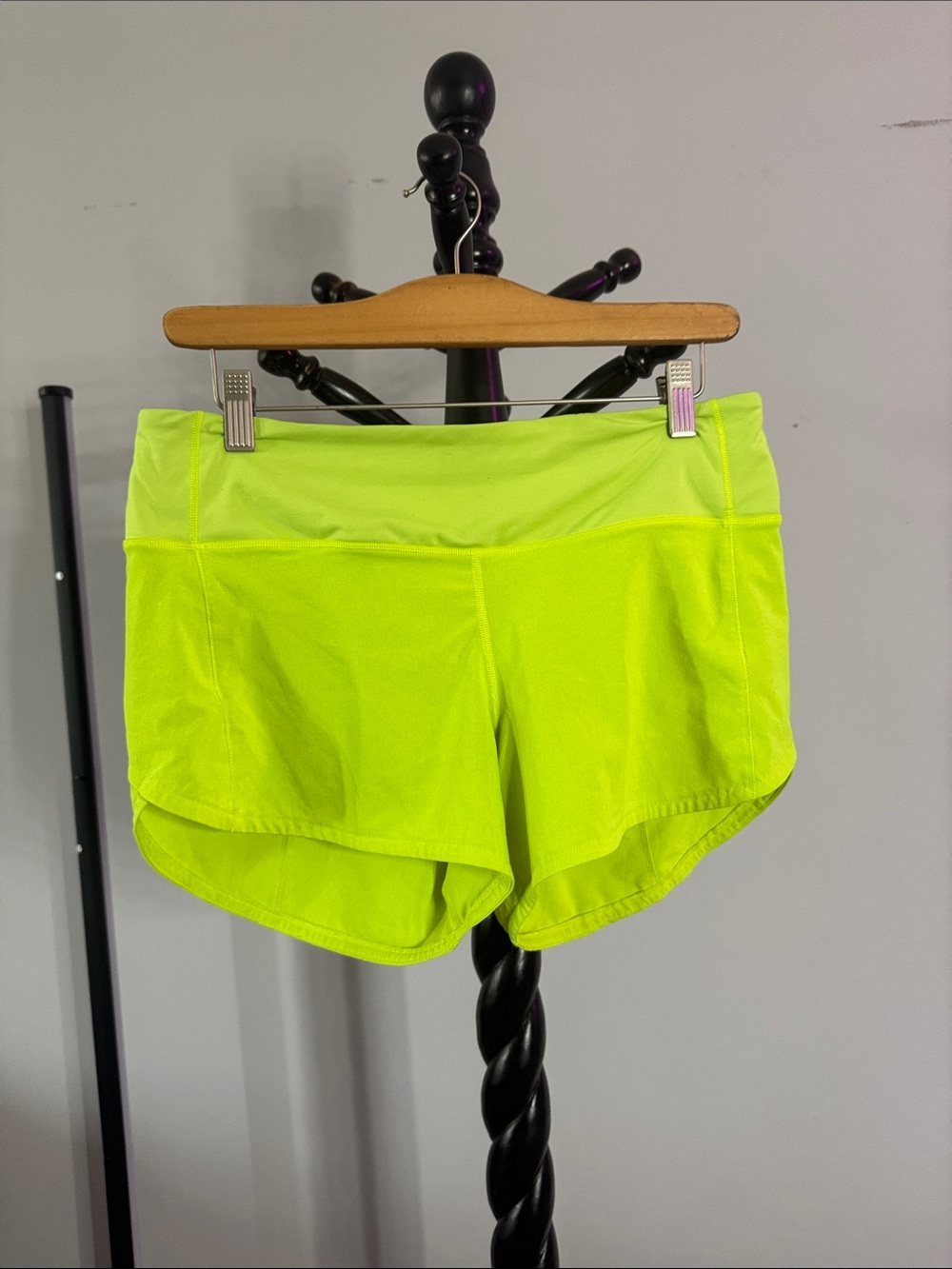 lululemon athletica Neon Yellow Athletic Shorts 18.2.B1